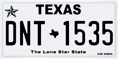 TX license plate DNT1535