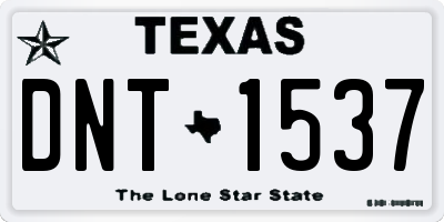 TX license plate DNT1537
