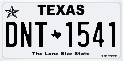 TX license plate DNT1541