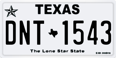 TX license plate DNT1543