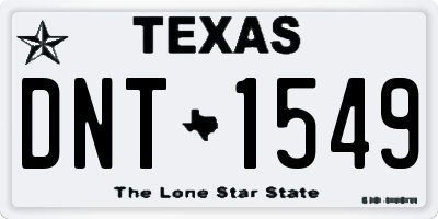 TX license plate DNT1549