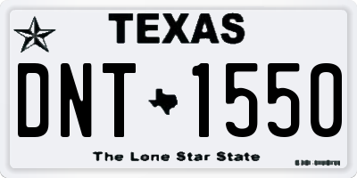 TX license plate DNT1550