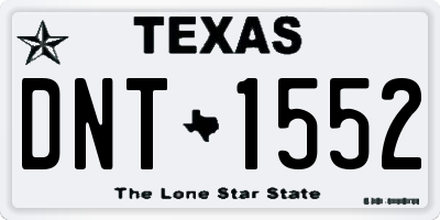 TX license plate DNT1552