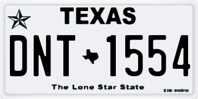 TX license plate DNT1554