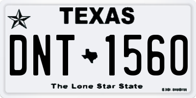 TX license plate DNT1560