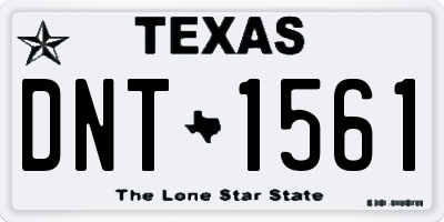 TX license plate DNT1561