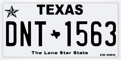 TX license plate DNT1563