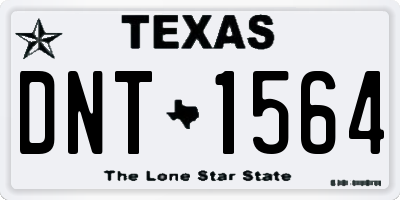 TX license plate DNT1564