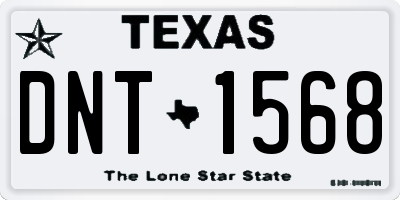 TX license plate DNT1568