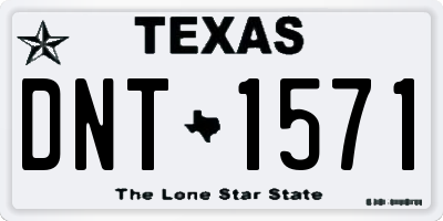 TX license plate DNT1571