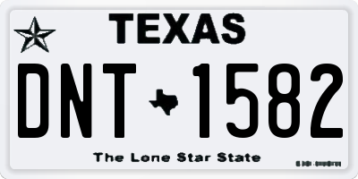 TX license plate DNT1582