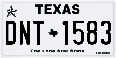 TX license plate DNT1583