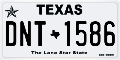 TX license plate DNT1586