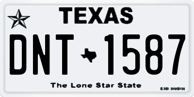 TX license plate DNT1587