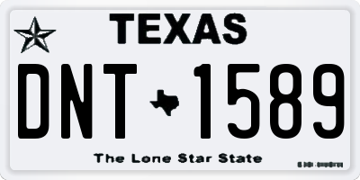 TX license plate DNT1589