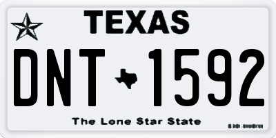 TX license plate DNT1592