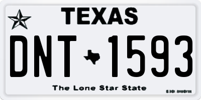 TX license plate DNT1593