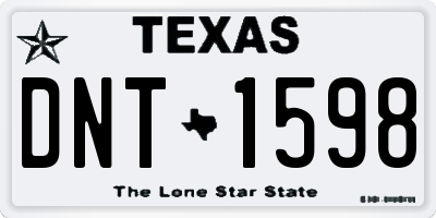 TX license plate DNT1598
