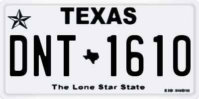 TX license plate DNT1610