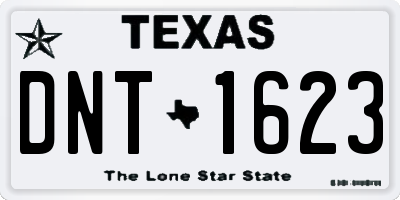 TX license plate DNT1623