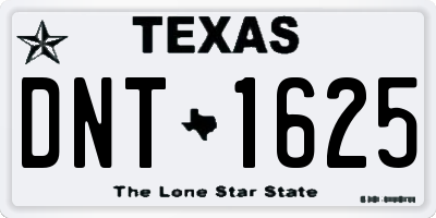 TX license plate DNT1625