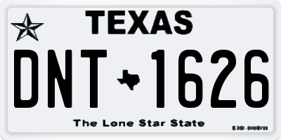 TX license plate DNT1626