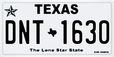 TX license plate DNT1630