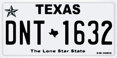 TX license plate DNT1632