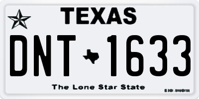 TX license plate DNT1633