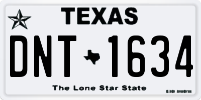 TX license plate DNT1634