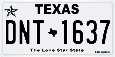TX license plate DNT1637