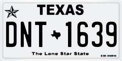 TX license plate DNT1639