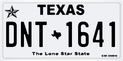 TX license plate DNT1641