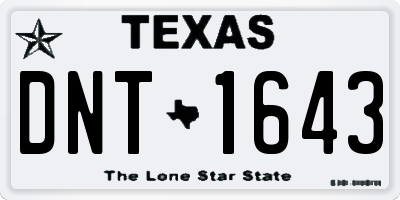 TX license plate DNT1643