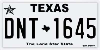 TX license plate DNT1645