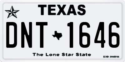 TX license plate DNT1646