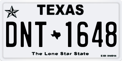TX license plate DNT1648