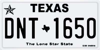 TX license plate DNT1650