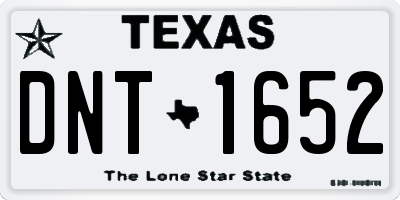 TX license plate DNT1652