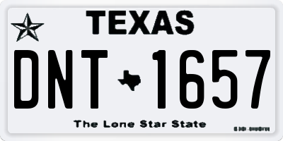 TX license plate DNT1657