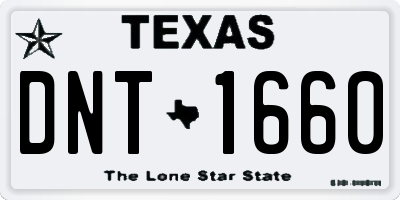 TX license plate DNT1660
