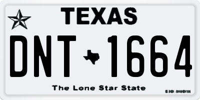 TX license plate DNT1664