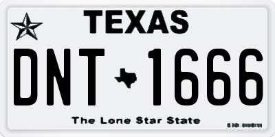 TX license plate DNT1666