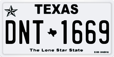 TX license plate DNT1669