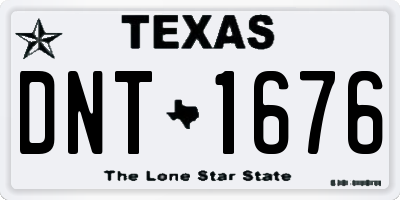 TX license plate DNT1676