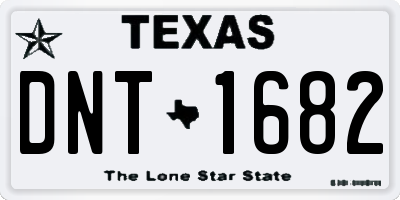 TX license plate DNT1682