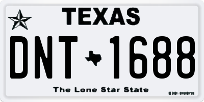 TX license plate DNT1688