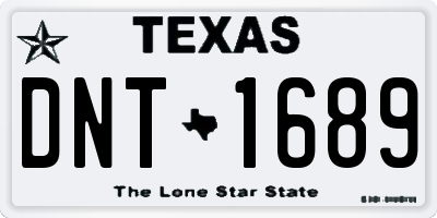 TX license plate DNT1689