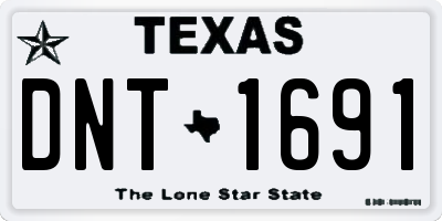 TX license plate DNT1691