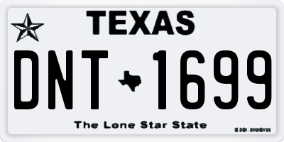 TX license plate DNT1699